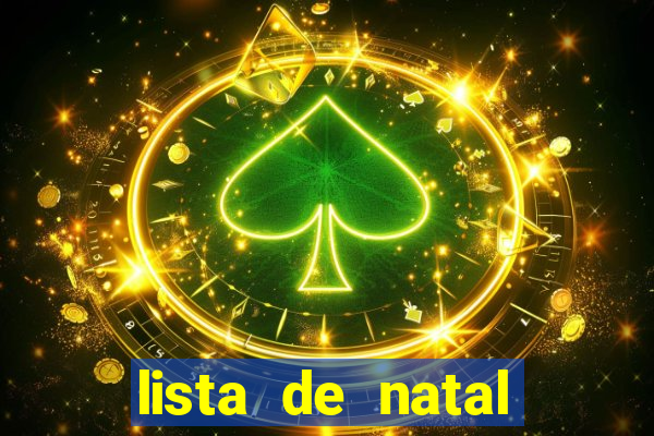 lista de natal para imprimir